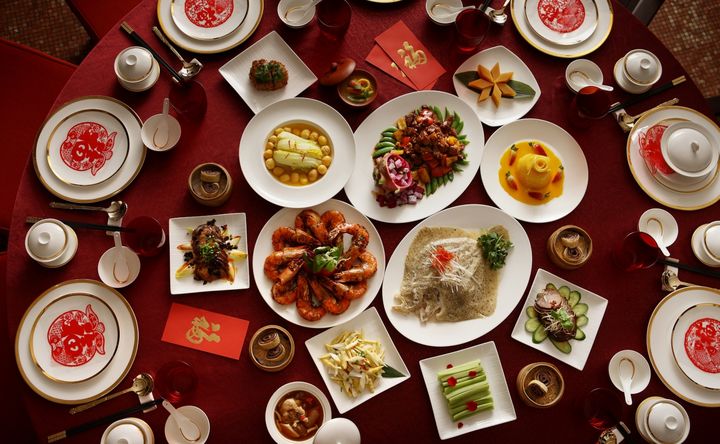 Čínský Nový rok stůl