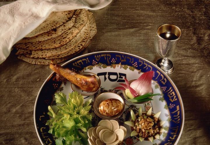Festive table on Passover