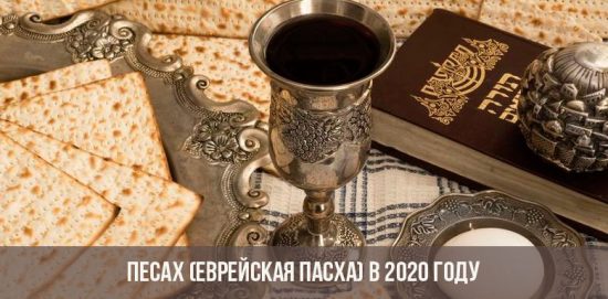 Pâque juive (Pâque juive) en 2020