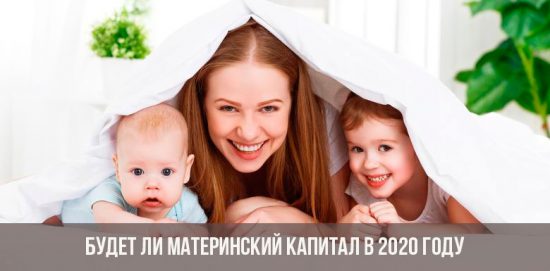 Mutterschaftskapital im Jahr 2020