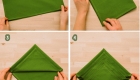 how to fold a herringbone napkin 1 part