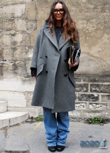 Abrigo gris de moda 2019-2020