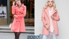 Krátké ukázkové růžové kabáty 2019-2020