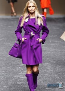 Manteau lilas à la mode 2019-2020