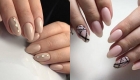Stylish nude manicure for the New Year 2020
