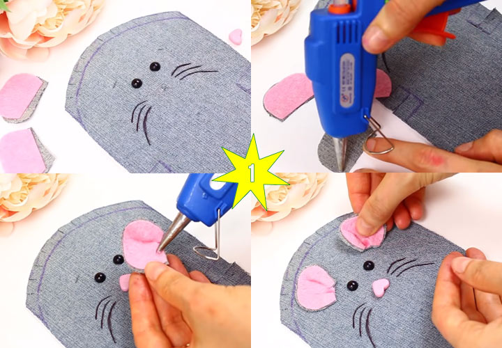 Comment faire un portefeuille de souris à faire soi-même étape 1