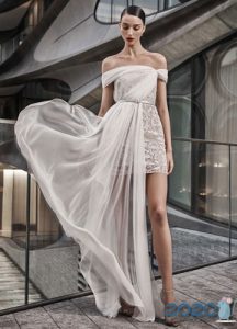 Elegante abito da sposa corto per il 2020