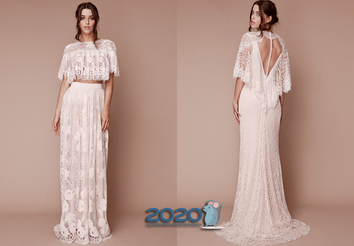2020 retro styl svatební šaty