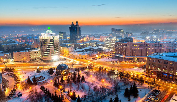 Kışın Novosibirsk