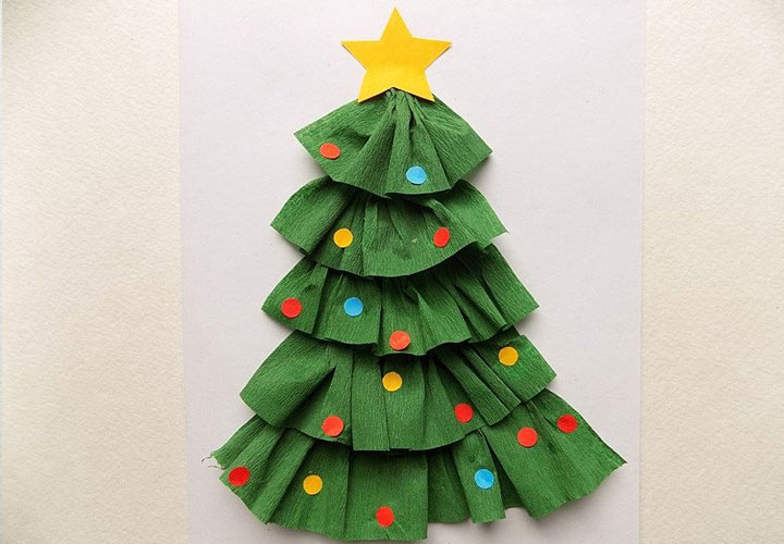 Апликација за децу - божићно дрвце