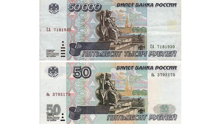Denominasi ruble pada tahun 1998