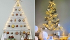 Světelný vánoční strom na zdi dekor 2020