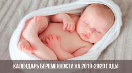Calendrier de grossesse pour 201-2020