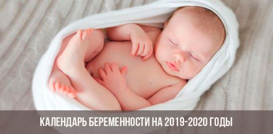 Calendrier de grossesse pour 201-2020