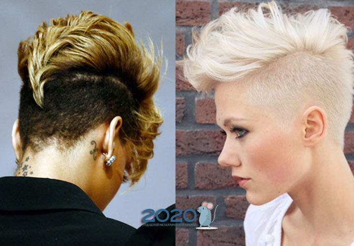 Fashionable shocking haircut for a girl for 2020