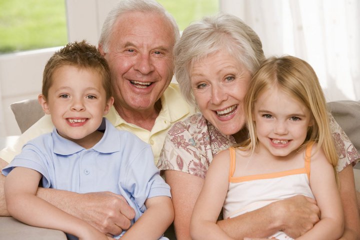 grandparents with grandchildren