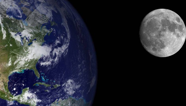 la terre et la lune