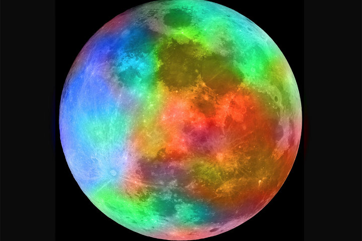 mặt trăng đầy màu sắc