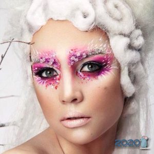 Makeup med glitter för nyåret 2020
