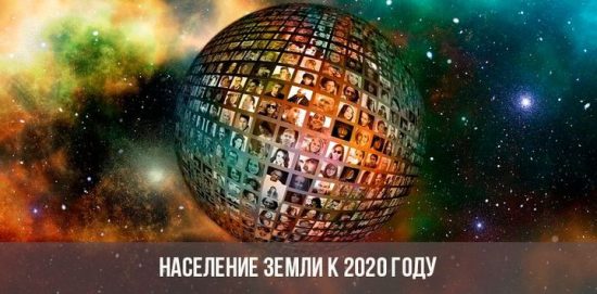 Population de la Terre en 2020