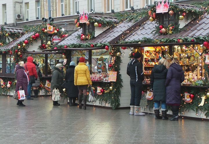 Nieuwjaarsmarkt op Tverskaya