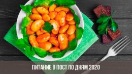 Ernährung pro Beitrag pro Tag im Jahr 2020