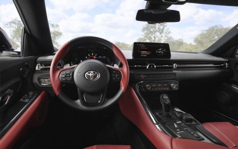 Salon of the first production Toyota Supra 2020