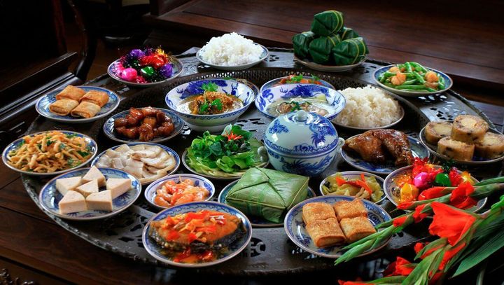 New Year's table in Vietnam