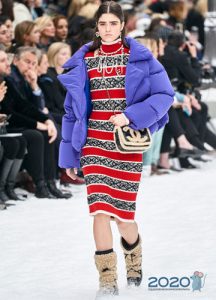 Chanel knitted Christmas dress 2020