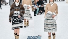 Chanel geometriskt tryck klänning höst-vinter 2019-2020