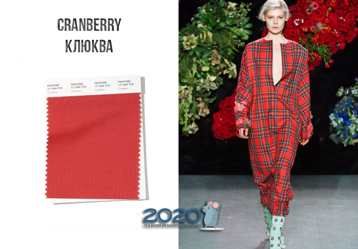 Cranberry (No. 17-1545) color Panton invierno 2019-2020