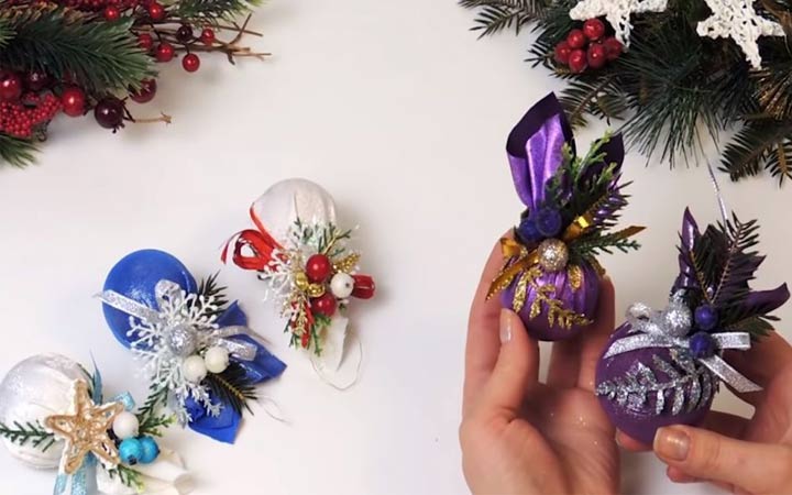 Bolas de Navidad DIY para el Año Nuevo 2020