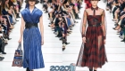 Klänning med kjol korrugering hösten-vintern 2019-2020