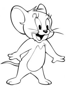 Jerry Mouse kleurplaat