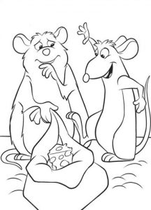 Rat coloring page for 2020