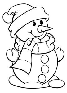 Livro de colorir para crianças para 2020 - boneco de neve