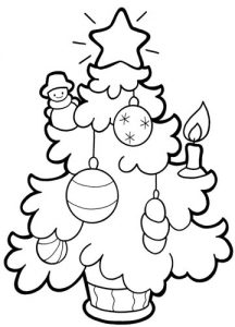 Coloring book for kids for 2020 - Christmas tree