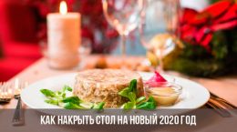 2020 Yeni Yılı için masayı ayarlama