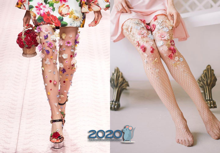 Fancy tights with winter decor 2019-2020