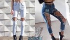 Calças justas com jeans - moda 2020