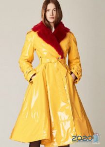 Áo mưa màu vàng thời trang thu đông 2019-2020