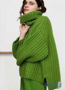 Bright voluminous sweater autumn-winter 2019-2020