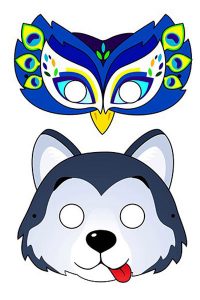 New Year's mask 2020 for the child sheet 11