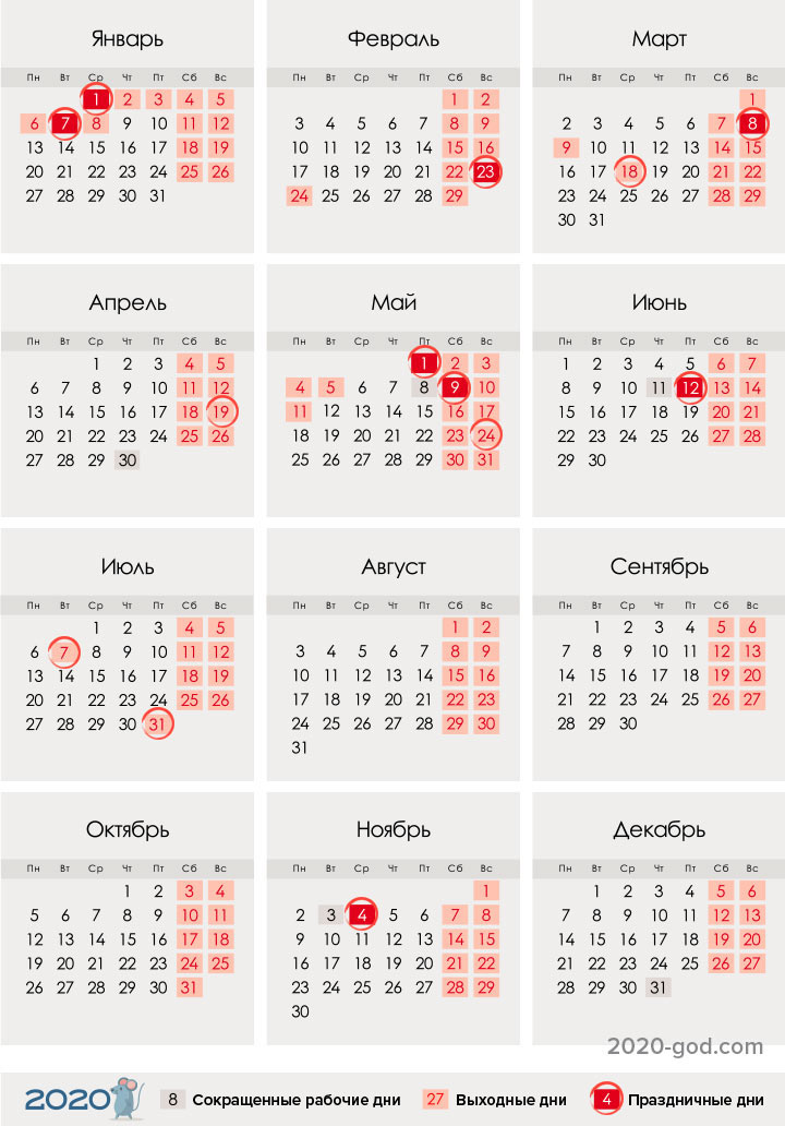 العطلات وعطلات نهاية الأسبوع في القرم في عام 2020