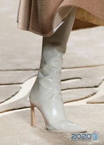 White high heels winter fashion 2019-2020