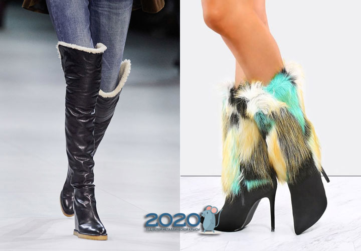 Boots with fur autumn-winter 2019-2020