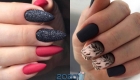 Fashionable matte nail design winter 2019-2020
