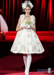 Dolce Gabbanna Fall-Winter 2019-2020 Short Bridesmaid Dress