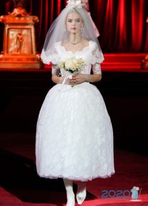 Dolce Gabbanna őszi-téli 2019-2020 esküvői ruha