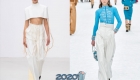 Pantalones blancos con gran altura otoño-invierno 2019-2020